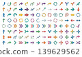 Colorful arrow icon set on a white background 139629562