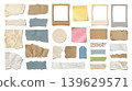 Paper collage design element set 139629571