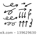 simple hand drawn arrow set 139629630