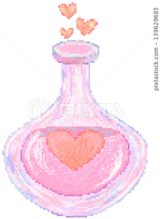 Love potion in pixel art Love potion in pixel art 139629685