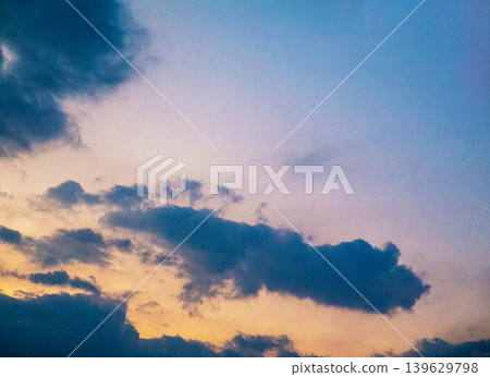 Clouds illuminated by the sunset Clouds illuminated by the sunset 139629798