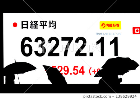 代表東京都市風貌的東京股市創下歷史新高，收在 63,272.11 日圓，首度突破 63,000 日圓大關。 139629924