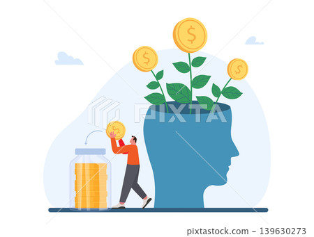 Nurturing Financial Growth and Investment Mindset Stock Illustration. Nurturing Financial Growth and Investment Mindset Stock Illustration. 139630273