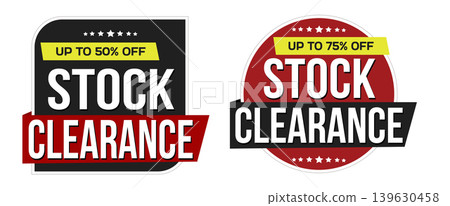 Stock clearance labels set Stock clearance labels set 139630458