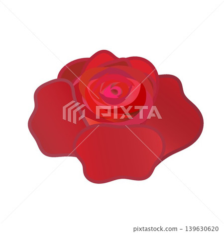 一朵紅色玫瑰花例證 一朵紅色玫瑰花例證 139630620