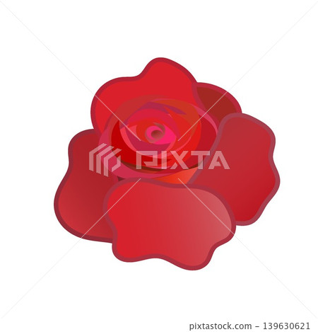 A red rose flower illustration A red rose flower illustration 139630621
