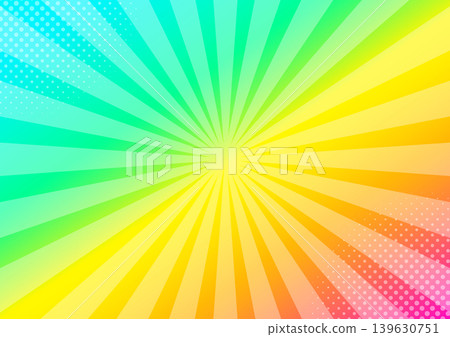 Concentration lines and gradient background, rainbow colors Concentration lines and gradient background, rainbow colors 139630751