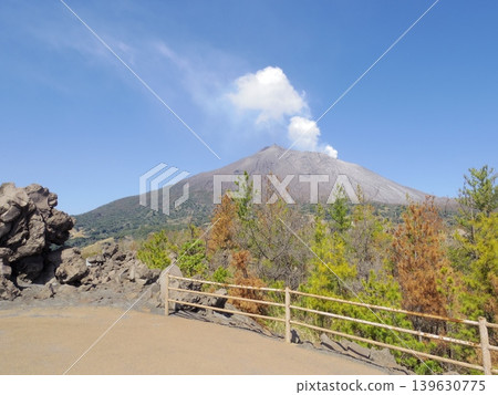 Minamidake peak as seen from the Sakurajima Arimura Lava Observatory (Kagoshima City, Kagoshima Prefecture) Minamidake peak as seen from the Sakurajima Arimura Lava Observatory (Kagoshima City, Kagoshima Prefecture) 139630775