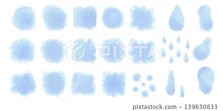 一組帶有水彩般模糊圖案的圖示。 一組帶有水彩般模糊圖案的圖示。 139630833