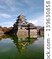 Matsumoto Castle reflected on the water during the daytime (no AI processing) - Day - 139630858