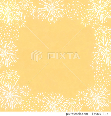 Bright yellow fireworks watercolor background frame Bright yellow fireworks watercolor background frame 139631103