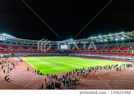 A view of Paloma Mizuho Stadium overlooking the night sky. A view of Paloma Mizuho Stadium overlooking the night sky. 139631498