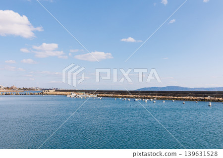 晴天的江島港（兵庫縣明石市） 139631528