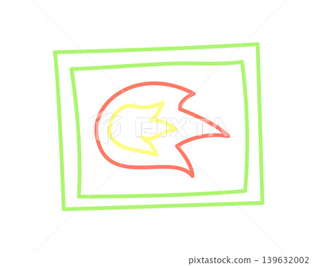 Hand drawn matchbox silhouette icon in color and line style. Matchbox as symbol of camp adventure and fire, outdoor trip element travel doodle for camp or adventure themes. Hand drawn matchbox silhouette icon in color and line style. Matchbox as symbol of camp adventure and fire, outdoor trip element travel doodle for camp or adventure themes. 139632002