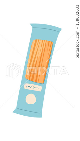 Minimal flat icon of food. Simple spaghetti gift box as charity container and help symbol. Clean goods donate concept for community support and welfare background, humanitarian assistance theme, Minimal flat icon of food. Simple spaghetti gift box as charity container and help symbol. Clean goods donate concept for community support and welfare background, humanitarian assistance theme, 139632033