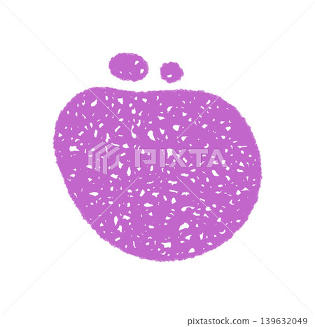 Purple sketched organic blob with shading and crayon silhouette. Irregular round shape and shaded abstract form with hand style for minimal background or modern graphic element. Purple sketched organic blob with shading and crayon silhouette. Irregular round shape and shaded abstract form with hand style for minimal background or modern graphic element. 139632049