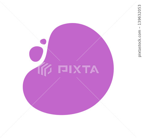 Abstract purple flat blob shape with organic fluid silhouette creates a vibrant color background set. Amoeba bubble form and splash suggest a dynamic, modern set of simple shapes for trendy design Abstract purple flat blob shape with organic fluid silhouette creates a vibrant color background set. Amoeba bubble form and splash suggest a dynamic, modern set of simple shapes for trendy design 139632053