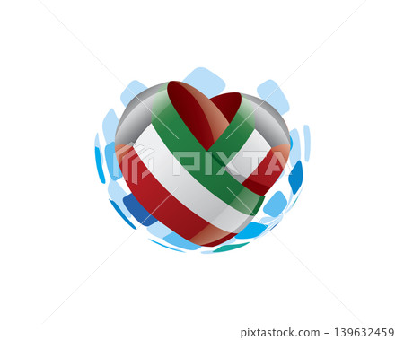 Patriotic heart wrapped in Kuwait flag illustration Patriotic heart wrapped in Kuwait flag illustration 139632459