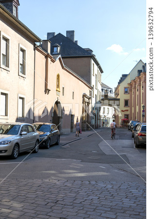 Trier, Germany - July 06, 2018: View of the street in the central part of Trier Trier, Germany - July 06, 2018: View of the street in the central part of Trier 139632794