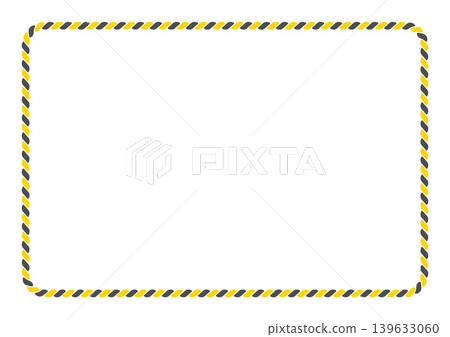 Warning and caution tiger rope frame 139633060