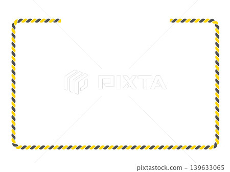Warning and caution tiger rope frame 06 Warning and caution tiger rope frame 06 139633065