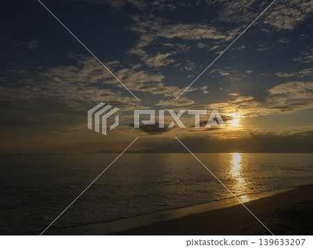 amazing sea view at sunset amazing sea view at sunset 139633207