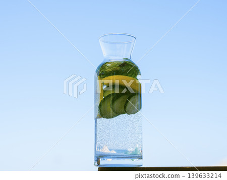 a glass of healthy detox drink a glass of healthy detox drink 139633214
