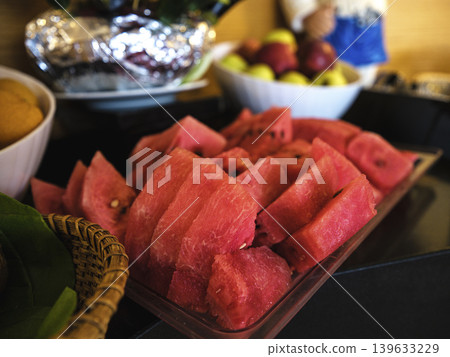 fresh fruits at the hotel buffet fresh fruits at the hotel buffet 139633229