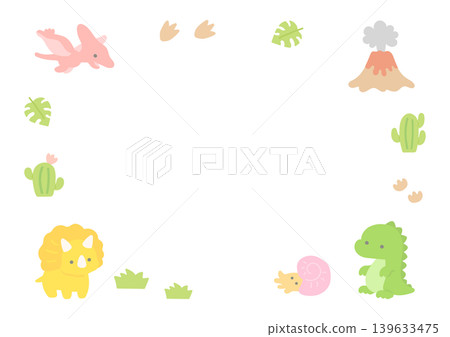 Cute dinosaur frame Cute dinosaur frame 139633475