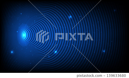 Abstract spiral tunnel creating a wormhole optical illusion with glowing stars and deep space effect Abstract spiral tunnel creating a wormhole optical illusion with glowing stars and deep space effect 139633680