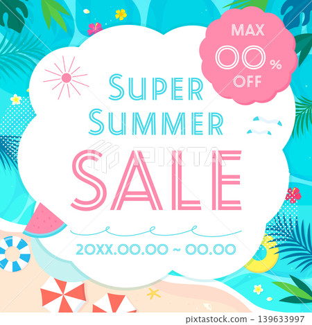 仲夏海灘夏季促銷模板 2_Square 仲夏海灘夏季促銷模板 2_Square 139633997