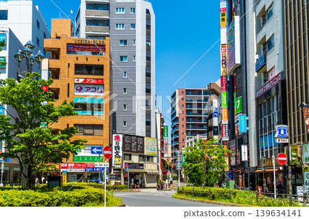 Tokyo cityscape: Scenery around Koenji Station South Exit and in front of the station 139634141