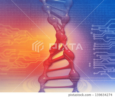 Futuristic DNA on circuti background Futuristic DNA on circuti background 139634274