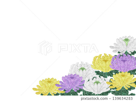 【菊花花框】手工刺繡插畫材料 139634283