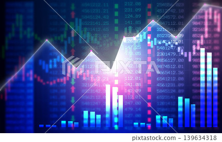 Financial stock market graph with candlestick chart Financial stock market graph with candlestick chart 139634318