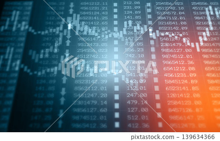 Financial stock market graph with candlestick chart Financial stock market graph with candlestick chart 139634366