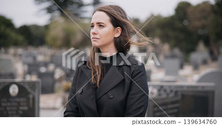 Rose, death or sad woman in cemetery for funeral. spiritual service or burial to respect the Christian religion. Mourning, depressed or person in graveyard thinking of grief, loss or goodbye farewell Rose, death or sad woman in cemetery for funeral. spiritual service or burial to respect the Christian religion. Mourning, depressed or person in graveyard thinking of grief, loss or goodbye farewell 139634760