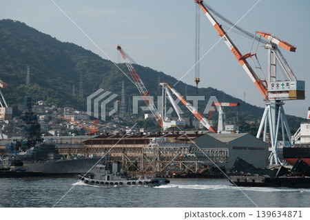 Shipyards as seen from Yamato Wharf Shipyards as seen from Yamato Wharf 139634871