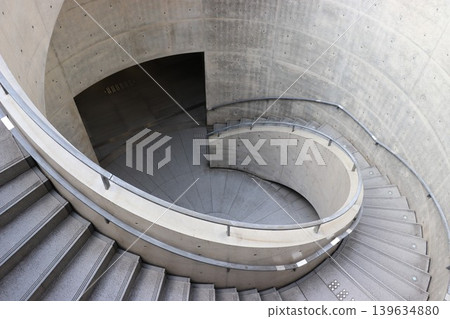 The spiral staircase at the Hyogo Prefectural Museum of Art The spiral staircase at the Hyogo Prefectural Museum of Art 139634880