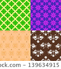 abstract flower pattern set 139634915