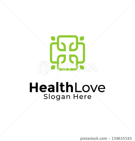 Vector healthy care wellness logo design template Vector healthy care wellness logo design template 139635583