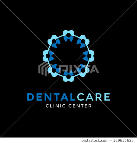 Vector dental care logo, braces logo design template 139635623
