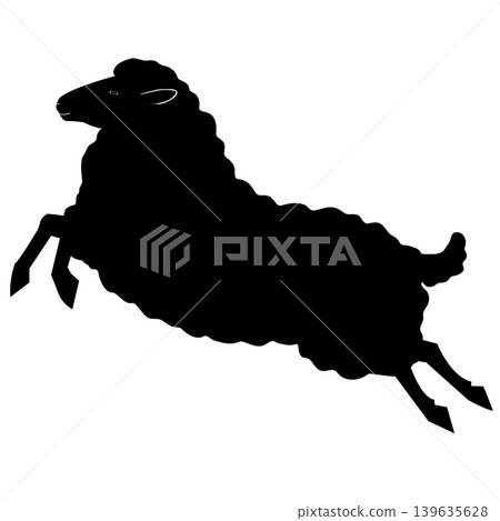 Jumping sheep (monochrome) Jumping sheep (monochrome) 139635628
