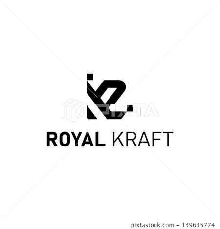 Monogram letter R or K royal logo design 139635774