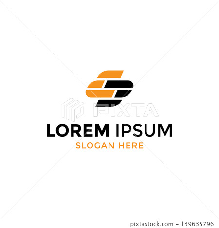 Vector geometric of letter D and P with construction business brick element logo design Vector geometric of letter D and P with construction business brick element logo design 139635796