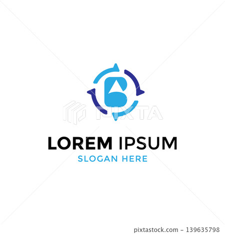 Vector creative of letter B with compass target logo design template Vector creative of letter B with compass target logo design template 139635798