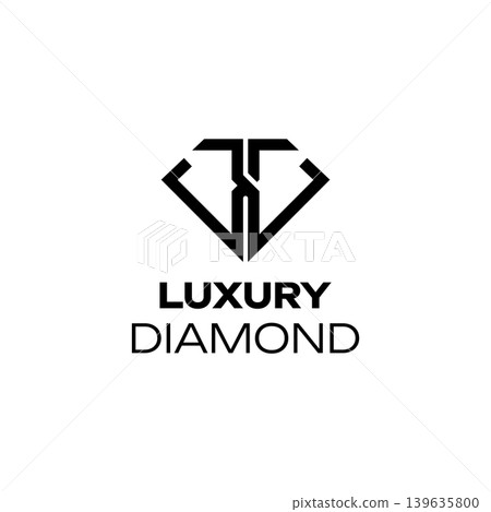 Vector monogram of letter J and C with luxury diamond concept logo design Vector monogram of letter J and C with luxury diamond concept logo design 139635800