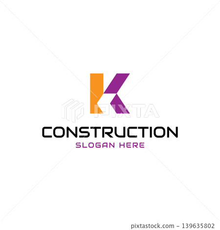 Vector geometric of letter V, C and for construction logo design template Vector geometric of letter V, C and for construction logo design template 139635802