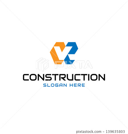 Vector geometric of letter V, C and R for construction logo design template Vector geometric of letter V, C and R for construction logo design template 139635803