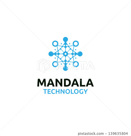 Vector geometric pixel for technology logo design Vector geometric pixel for technology logo design 139635804
